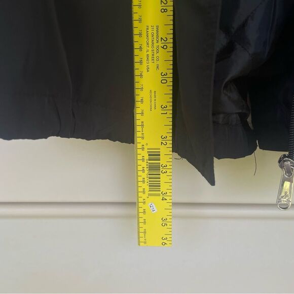 Sleek Sam Edelman Black Lightweight Hooded Anorak Jacket Size XL - Picture 14 of 15